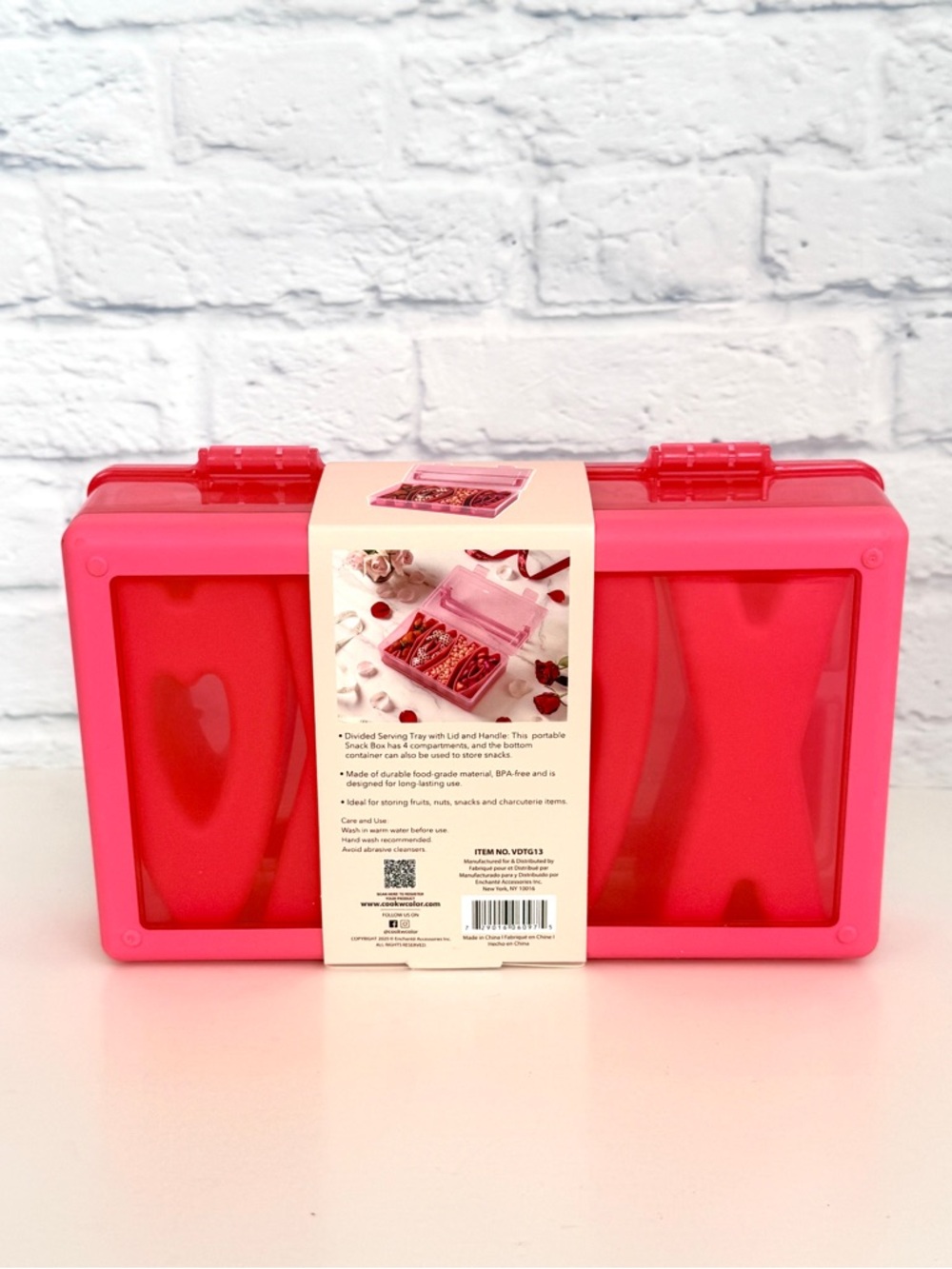 NEW Cook with Color CWC Snack Box Pink XOXO Design On The Go - Picture 3 of 3